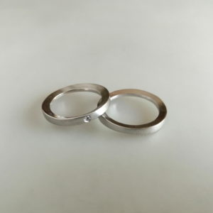 18k white gold weddind band AL2B